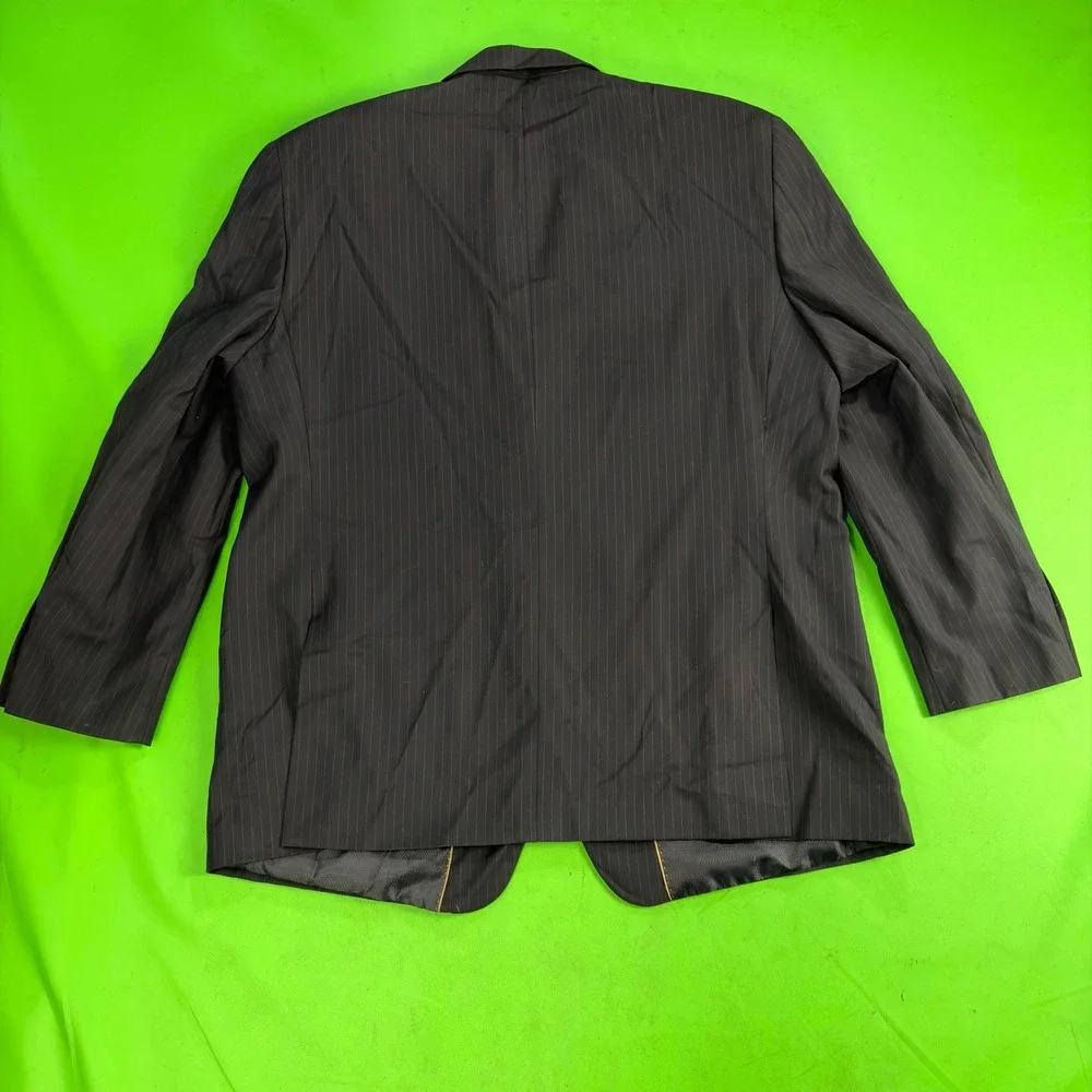Giorgio Gosani Wool/Cashmere Blazer Mens 48R Navy Pinstripe Sport Coat Jacket